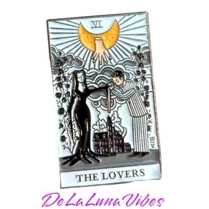 3/$12 ADDAMS New Enamel Pin "The Lovers" 💜
